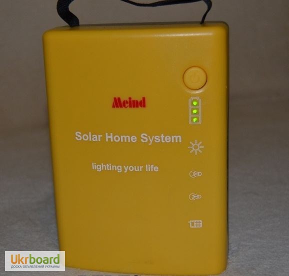 Фото 2. Сонячна система з лампами і з підзарядкою телефону Solar Home System, 4500 mAh