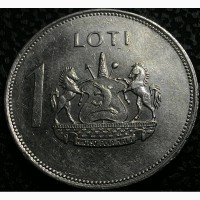 Лесоти, 1 лоти 1979 год Никель, дм. 28, 5 мм, вес 11, 3 г СОСТОЯНИЕ!!! не частая!! с274