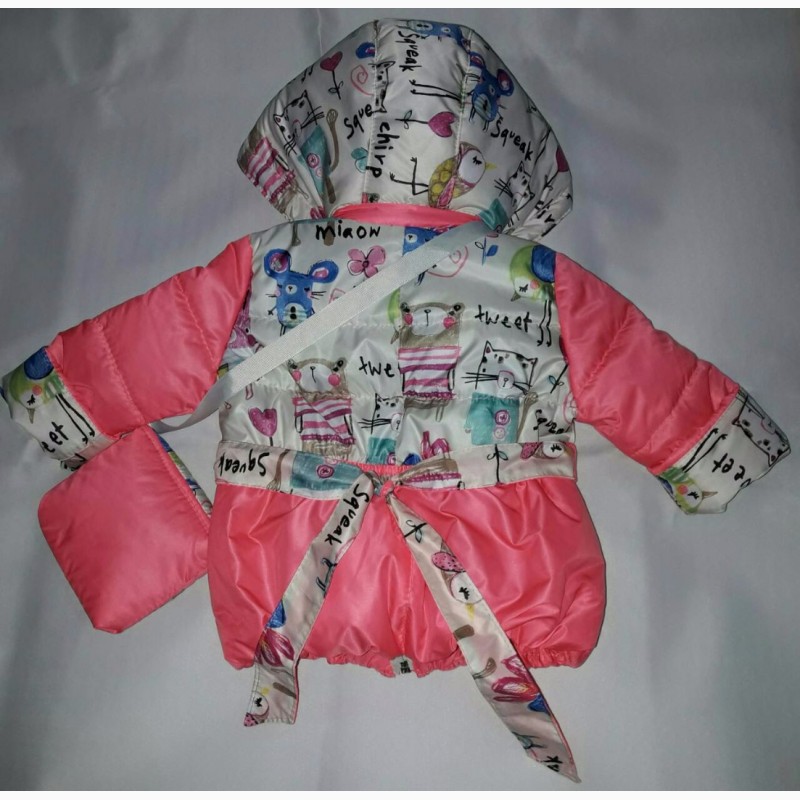Фото 6. Детские цветные демисезонные куртки с сумочкой, возраст от полугода до 3 лет, цвета разные