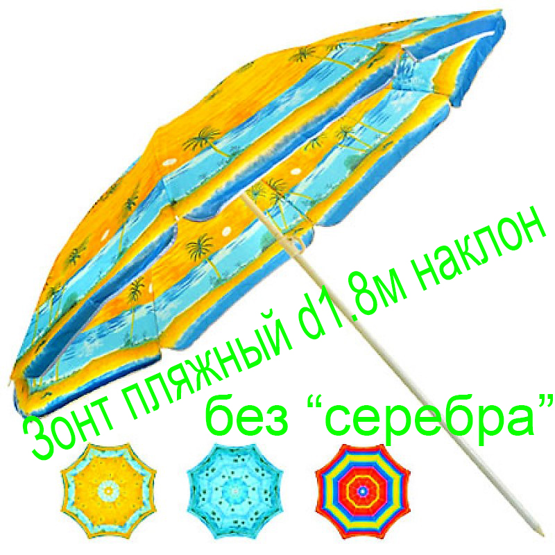 Фото 3. Пляжный зонт оптом и в розницу д1, 8 и 2 метра с наклоном и серебром