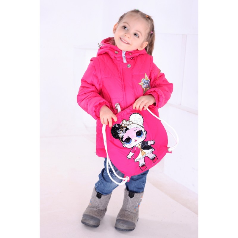 Фото 15. Демисезонные куртки - жилетки Сашенька с рюкзаком для детей 1-4 года, цвета разные