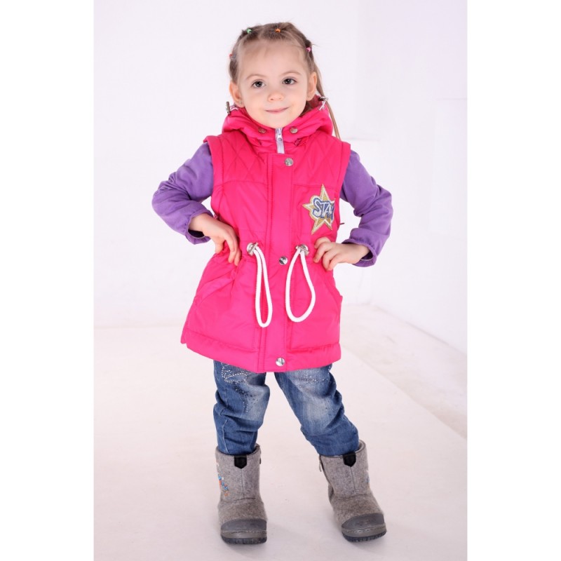 Фото 17. Демисезонные куртки - жилетки Сашенька с рюкзаком для детей 1-4 года, цвета разные