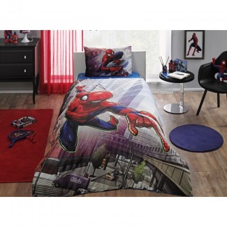 Детская постель человек паук Постельное белье Tac Disney Spiderman Action подростковое