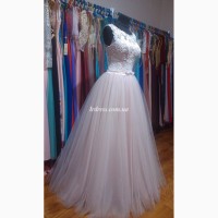 Пудровое платье для свадьбы, росписи, выпускного бала