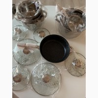 Набор кастрюль и сковорода из нержавеющей стали набор кухонной посуды 12 предметов Bohmann