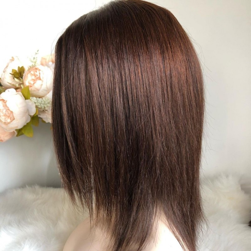 Фото 4. Парик натуральный на сетке 98 - качественный парик из 100% натуральных волос коричневый
