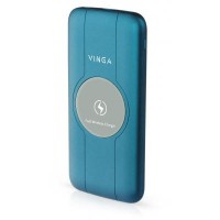 Батарея Vinga 10000 mAh Wireless QC3.0 PD, Power Bank зарядное устройство аккумулятор