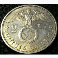 Германия 2 марки 1939 год СЕРЕБРО!!!! СОСТОЯНИЕ