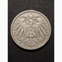 10 пфеннигов 1899г. Е. Медно-никелевый сплав. Вильгельм II. Мульденхюттен. Германия