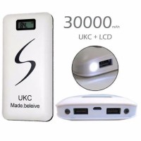 Мобільна зарядка Power Bank 30000/9600mAh UKC. Колір: білий