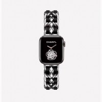 Металический Ремешок с кожаными вставками шанель для Apple Watch CHANEll 38/44 Шанель