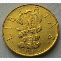 Сан - Марино 200 лир 1995 год ОТЛИЧНАЯ