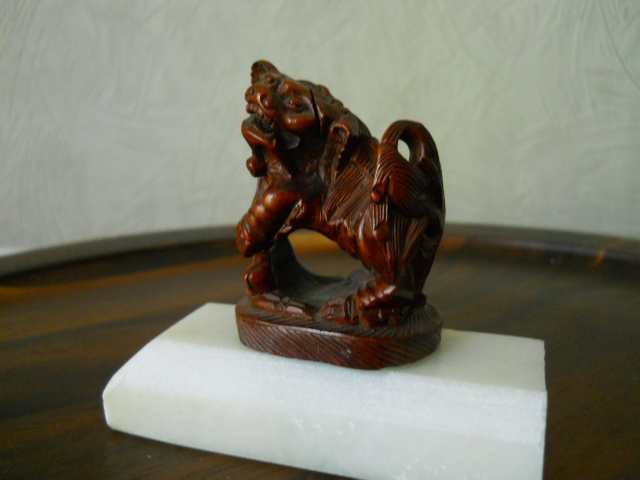 Фото 3. Винтажная деревянная статуэтка FOO DOG