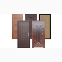 Двери металлические входные с накладками МДФ, дерево, шпон