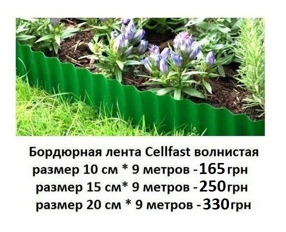 Фото 2. Бордюрная волнистая лента для сада, газона и клумб. Cellfast Польша