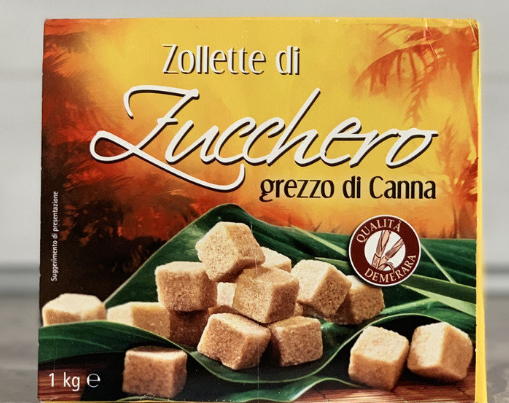 Сахар тростниковый колотый рафинад 1кг Германия Zollette di Zucchero grezzo di Canna Цукор