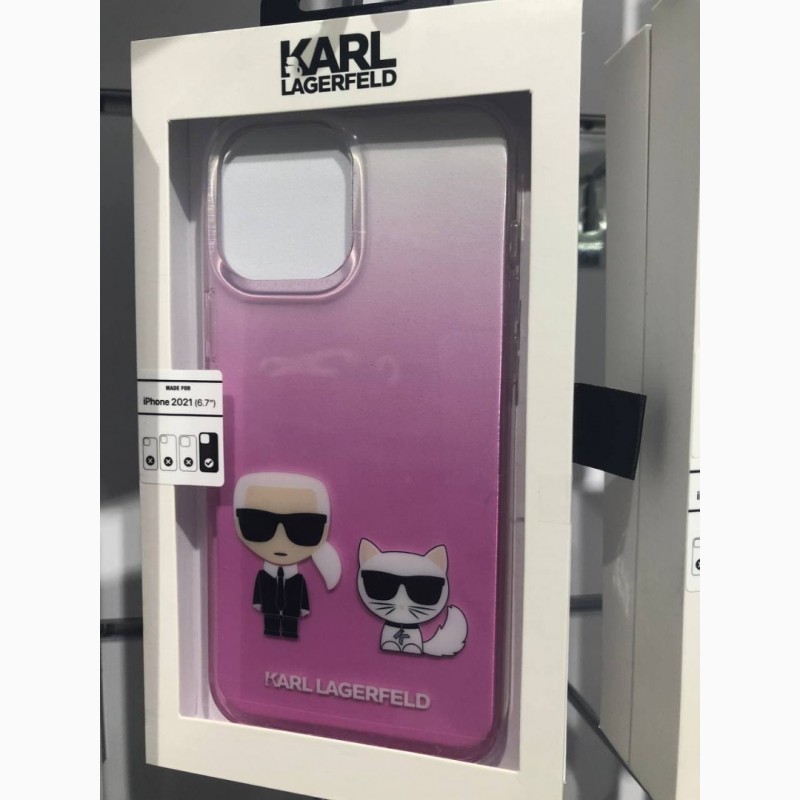 Фото 15. Стильный и элегантный Чехол Guess Karl Lagerfeld Original для iPhone 13 PRO Military