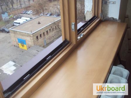 Фото 9. Деревянные подоконники из сосны и дуба изготавливаем по той же технологии, что окна и две