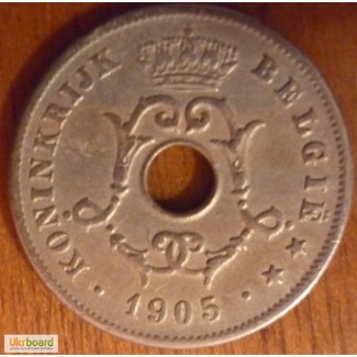 10 центов 1905 Бельгия