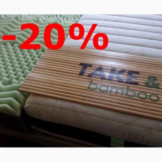 Матрас TakeGo Bamboo -20% (беспружинный)+подарок