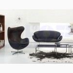 Дизайнерский двухместный диван Лебедь Экокожа (Swan Ecoskin)