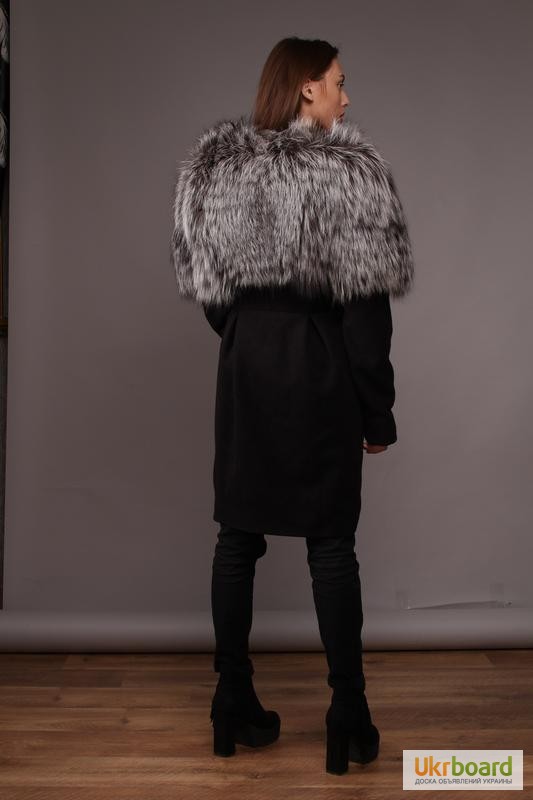 Фото 3. Чернобурка Финская Saga Furs Шикарное пальто - трансформер