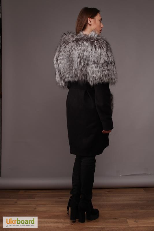 Фото 4. Чернобурка Финская Saga Furs Шикарное пальто - трансформер
