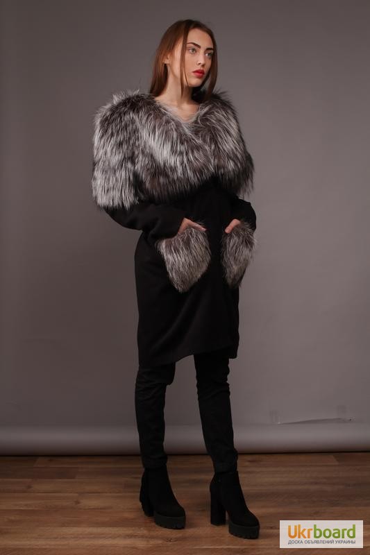 Фото 5. Чернобурка Финская Saga Furs Шикарное пальто - трансформер