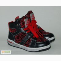 Демисезонные ботинки для мальчиков Kellaifeng KLF арт.LK1163-1 black-red.fashion