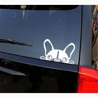 Наклейка на авто Собачка светоотражающая Тюнинг авто