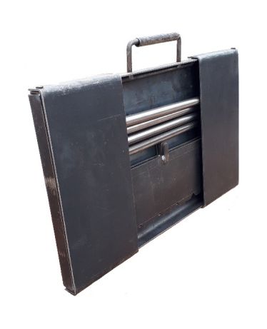 Мангал туриста разборной, чемоданчик толщина 3 мм на 8 шампуров