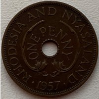Родезия и Ньясаленд 1 пенни 1957 206