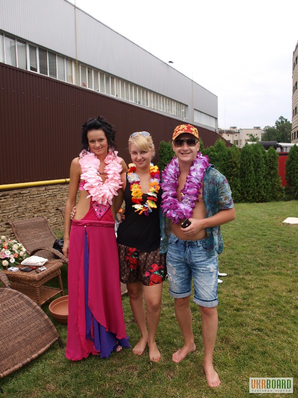Фото 3. Леи, гавайские веночки на шею для гавайских вечеринок, юбки аренда.