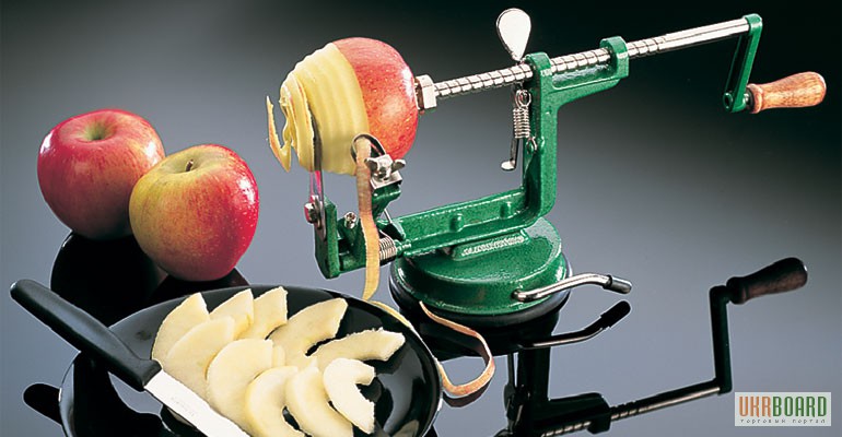 Приспособление для чистки, нарезки яблок