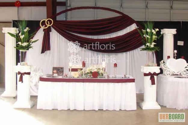 Фото 3. Свадебные арки, цветочные стойки, колонны, свадебный фон, прокат