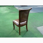 Продажа стульев б/у из натурального дуба с кожаным сиденьем и спинкой в стиле барокко