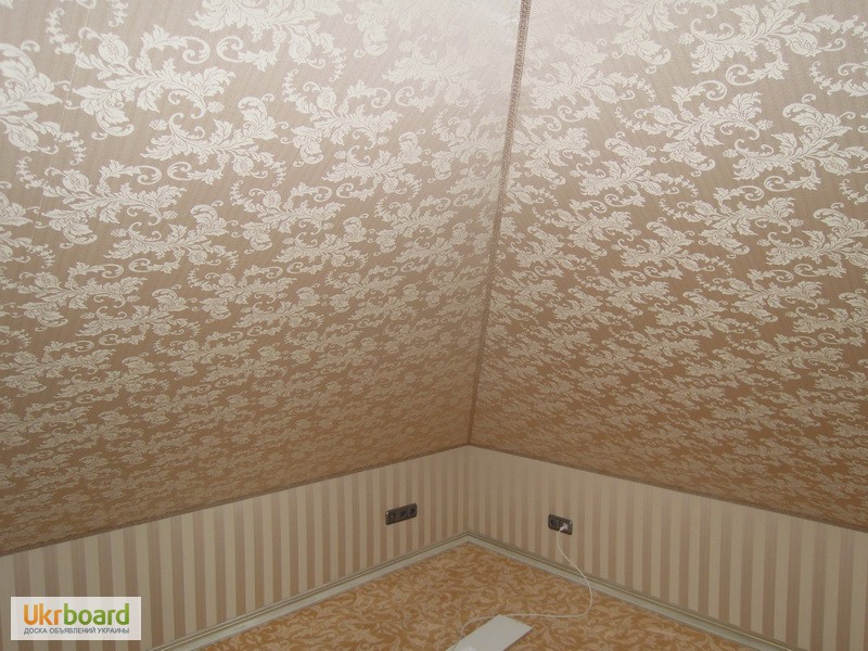 Фото 5. Декорирование тканью потолка Киев, драпировка потолков тканью
