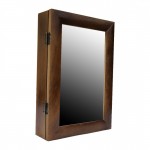 Ключница настенная деревянная 20х30см с зеркалом