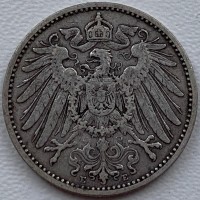 Германия 1 марка 1901 E год к185 СЕРЕБРО! НЕЧАСТАЯ!! СОСТОЯНИЕ