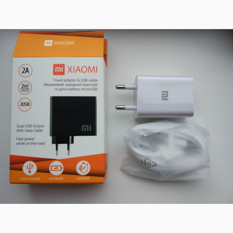 Зарядка СЗУ USB Xiaomi с кабелем Type-C на 2A