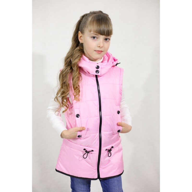 Фото 2. Демисезонные куртки - жилетки Зарина для девочек 4-8 лет