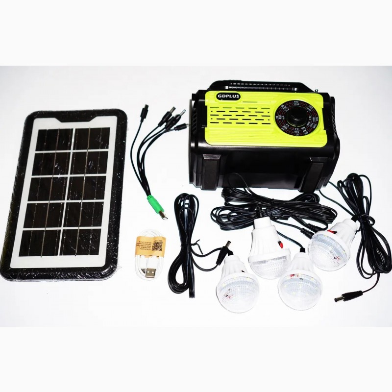 Фото 3. Портативная солнечная автономная система Solar GDPlus GD-8076 + FM радио + Bluetooth