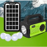 Портативная солнечная автономная система Solar GDPlus GD-8076 + FM радио + Bluetooth