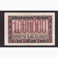 1 000 000 марок 1923г. Х013975 Штутгарт Германия