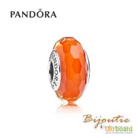 Оригинал PANDORA шарм оранжевое мурано 791626