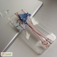 Чехол силиконовый со стразами для iPhone 5/5S