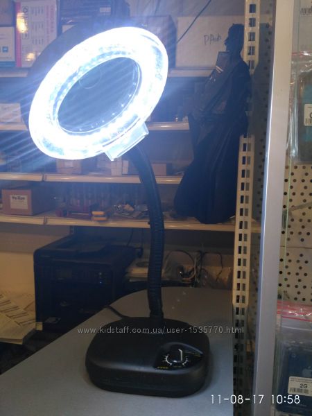 Фото 15. Настольная лампа с увеличительным стеклом и подсветкой бестеневая защитная крышка