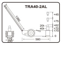 TRA50-3А Пневмо-гидравлический домкрат г/п 50-25-10т для грузовых авто, низких автобусов