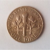 Монета Соединённые Штаты Америки 10 центов 1967