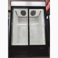 Холодильная двухдверная витрина. Шкаф купэ двухдверный. Топ качество якість